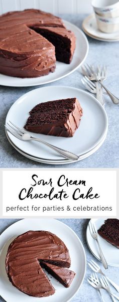 Sour-Cream Chocolate Cake