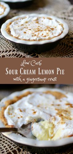 Sour Cream Lemon Pie: Low Carb Indulgence