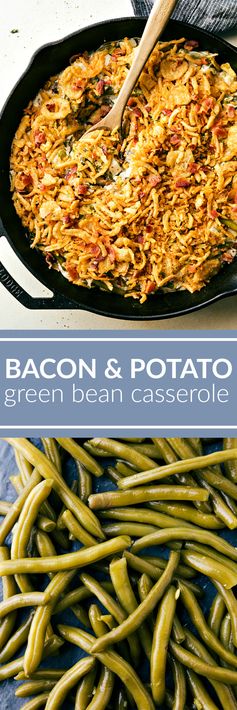 Southern Style Bacon, Potato, and Green Bean Casserole