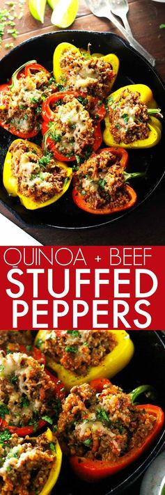 Southwest Beef & Quinoa Stuffed Peppers