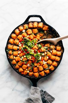 Southwest Sweet Potato Tater Tot Hotdish