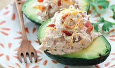 Southwestern Chicken Salad in Avocado Bowls