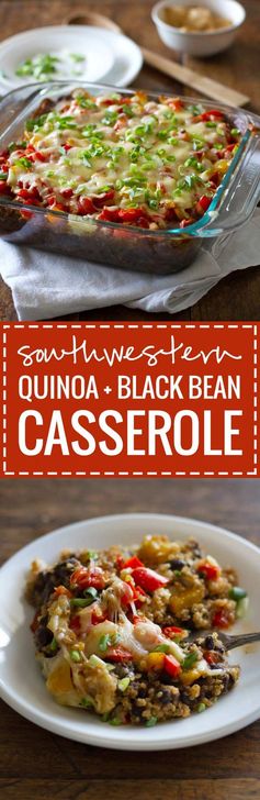 Southwestern Quinoa and Black Bean Casserole