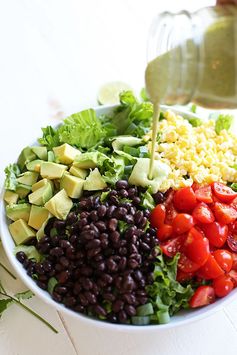 Southwestern Salad with Creamy Avocado Dressing