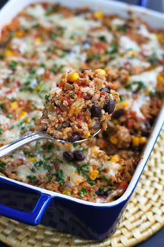 Southwestern Turkey Rice Casserole