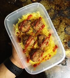 Spaghetti Squash and Turkey Meatball Meal Prep