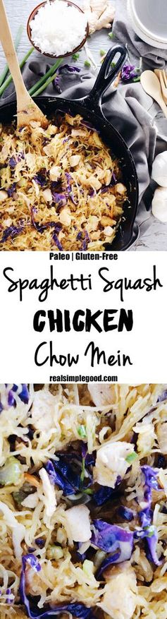 Spaghetti Squash Chicken Chow Mein (Paleo + GF