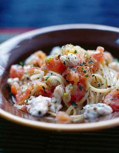 Spaghettini al dente aux langoustines