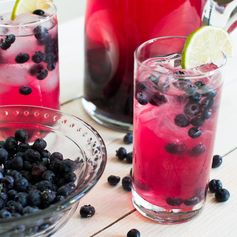 Sparkling Blueberry Lime Tequila Punch