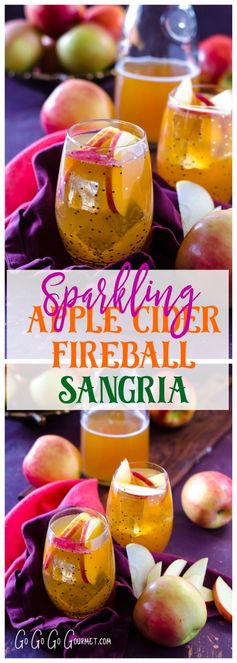 Sparkling Double Apple Cider Fireball Sangria