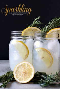 Sparkling Honey Rosemary Lemonade