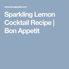 Sparkling Lemon Cocktail