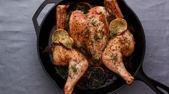 Spatchcocked Chicken with Rosemary and Lemon