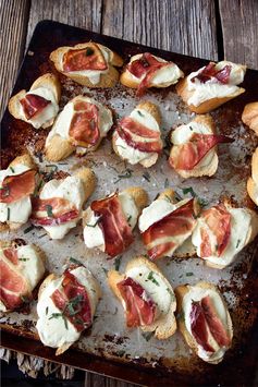 Speck and Mozzarella Crostini