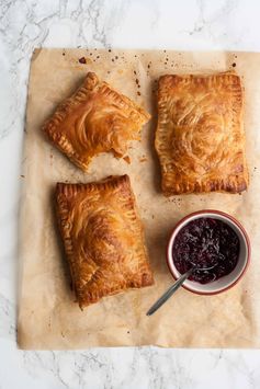 Spiced Leftover Turkey and Cranberry Pastries