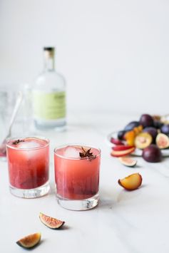 Spiced Plum, Fig & Kombucha Cocktail