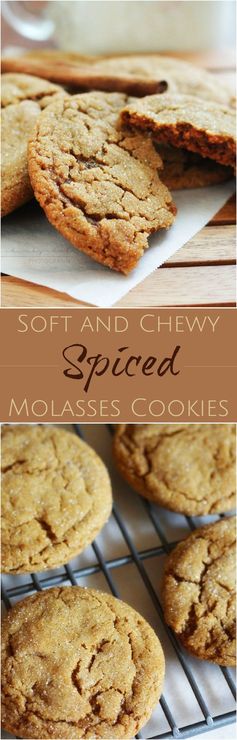 Spiced Soft Molasses Cookies