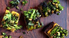 Spiced Sweet Potato and Roasted Broccoli Toasts