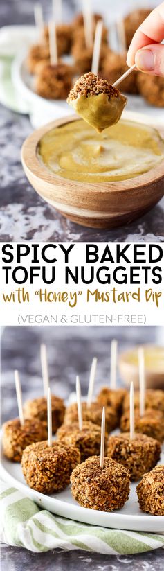 Spicy Baked Tofu Nuggets with 