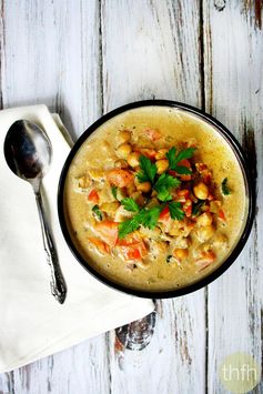 Spicy Chickpea and Tomato Soup (Vegan, Gluten-Free, Dairy-Free