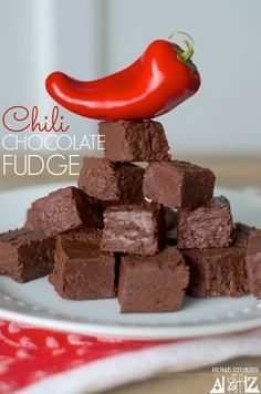 Spicy Chili Dark Chocolate Fudge