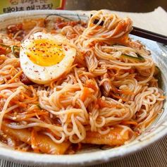 Spicy Cold Buckwheat Noodles (Bibim Naengmyeon