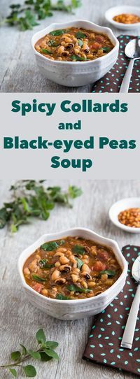 Spicy Collards and Black-eyed Pea Soup