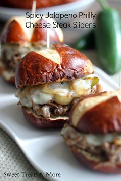 Spicy Jalapeno Philly Cheese Steak Sliders