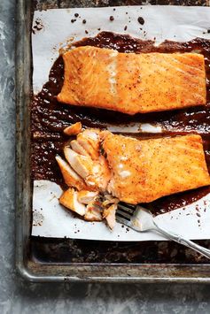 Spicy Maple Glazed Salmon for Two