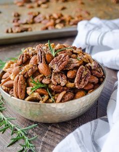 Spicy Maple Rosemary Mixed Nuts