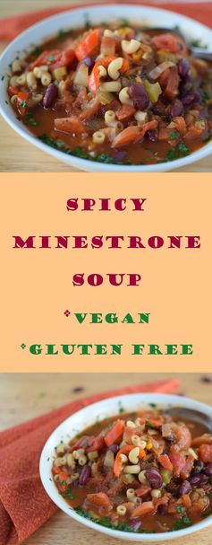 Spicy Minestrone Soup - Vegan and Gluten Free