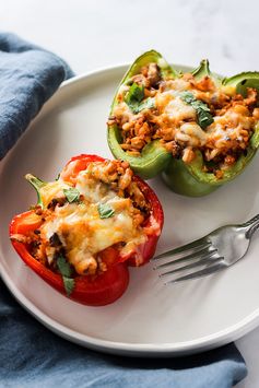 Spicy Tempeh Stuffed Peppers