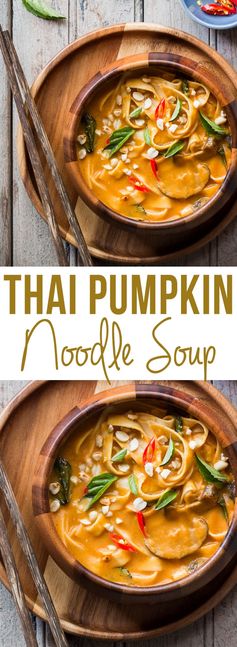 Spicy Thai Curry Pumpkin Noodle Soup