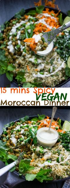 Spicy Vegan Chickpea Moroccan Couscous