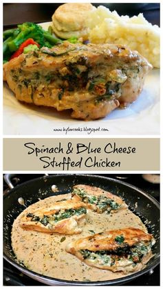 Spinach & Blue Cheese Stuffed Chicken