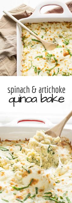 Spinach and Artichoke Quinoa Bake