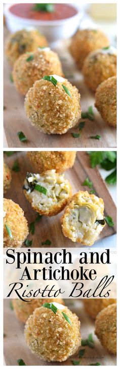 Spinach and Artichoke Risotto Balls