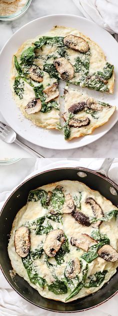 Spinach and Mushroom Egg White Frittata