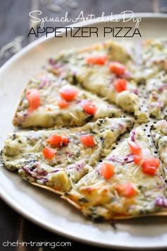 Spinach Artichoke Dip Appetizer Pizza