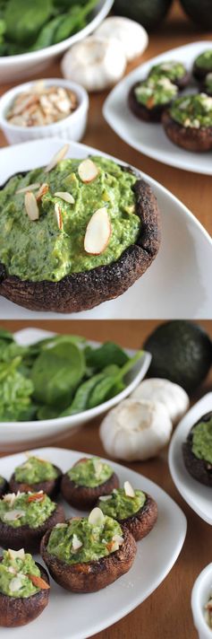 Spinach Avocado Stuffed Portobellos