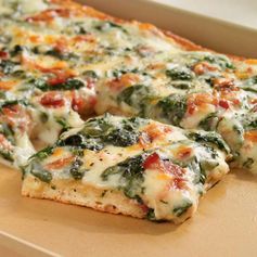 Spinach Carbonara Pizza