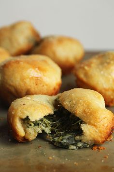 Spinach Dip-Stuffed Garlic Rolls