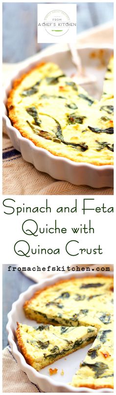 Spinach - Feta Quiche with Quinoa Crust