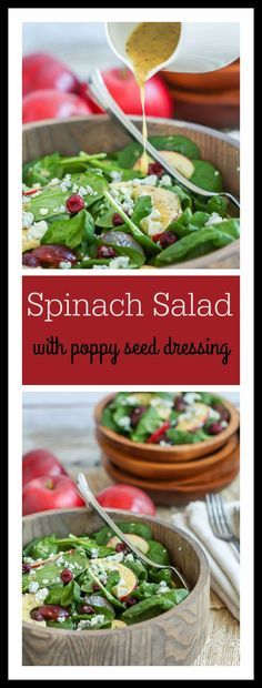 Spinach Salad with Poppy Seed Dressing