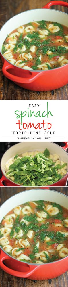 Spinach Tomato Tortellini Soup