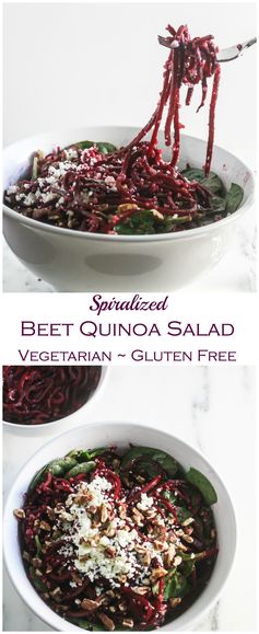 Spiralized Beet Quinoa Salad