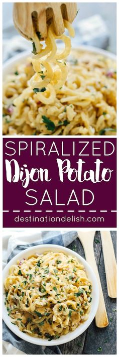 Spiralized Dijon Potato Salad