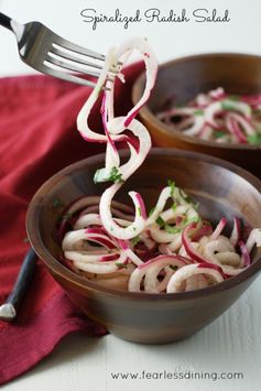 Spiralized Radish and Lime Salad