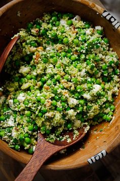 Spring Couscous Salad with Basil Vinaigrette