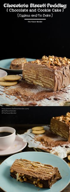 Sri Lankan Eggless Chocolate Biscuit Pudding